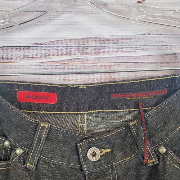AG Adriano Goldschmied Black Jeans Sz 28 The Gemini Straight Y2K Low Rise Retro - Picture 4 of 12